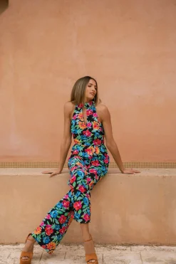 Cypress Jumpsuit In Retro Floral