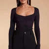 Darcy Sparkle Knit Top In Purple