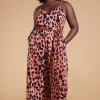 Gabriella Jumpsuit In Plorange Leopard