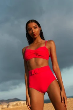 Halo Lalita Bandeau Bikini Top In Hot Pink