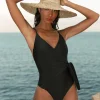 Halo Neema Wrap Swimsuit In Black