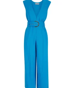 Indy Linen Jumpsuit In Blue - Reversible