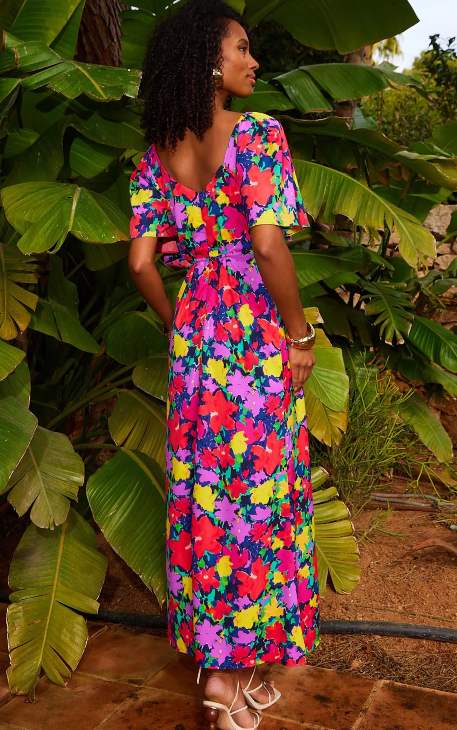 Ivorie Midaxi Dress In Vintage Floral