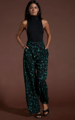 Jesse Trousers In Green Alligator