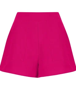 Lola Linen Shorts In Raspberry