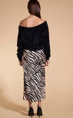 Renzo Skirt In Blush Zebra