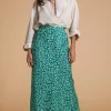 Renzo Skirt In Green On Green Leopard