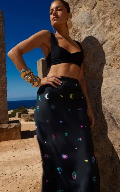 Renzo Skirt In Mystic Ditzy