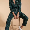 Roxanna Jumpsuit In Green Alligator